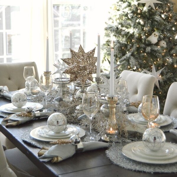 15 Ideas for Stylish Christmas Table Decorations