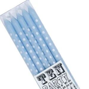 Party Candles - Blue Polka Dot