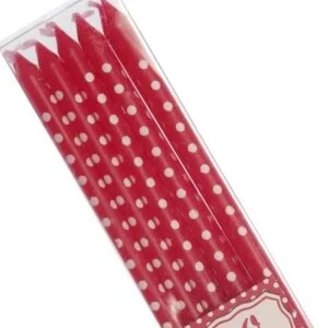 Party Candles - Red Polka Dot