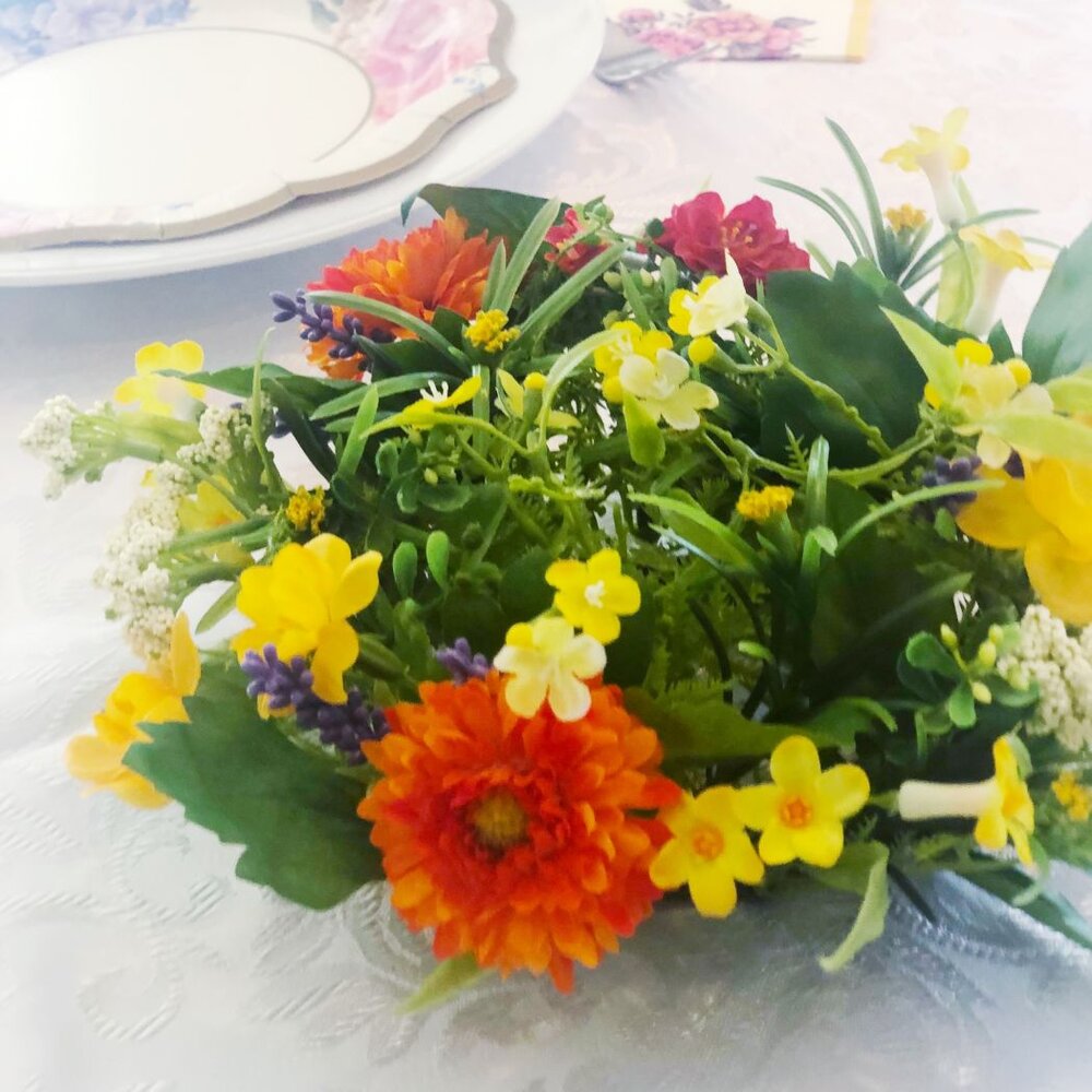 Faux Floral Table Centrepiece
