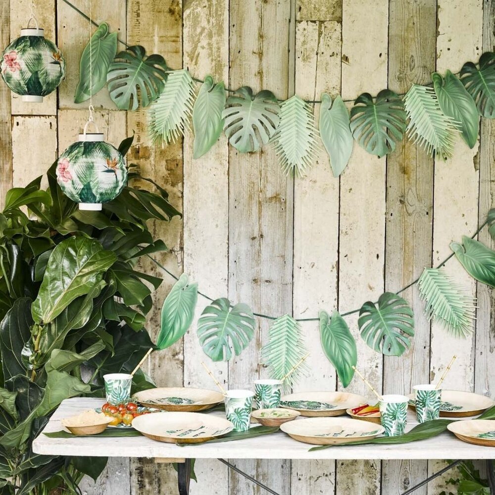 Tropical garden party decorations pack