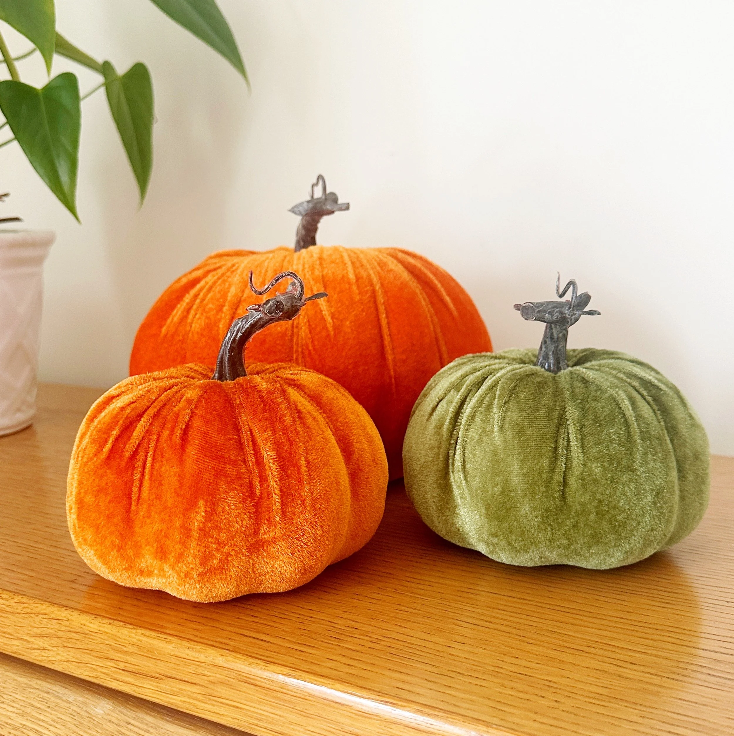Orange Pumpkin Autumn Decoration - Small