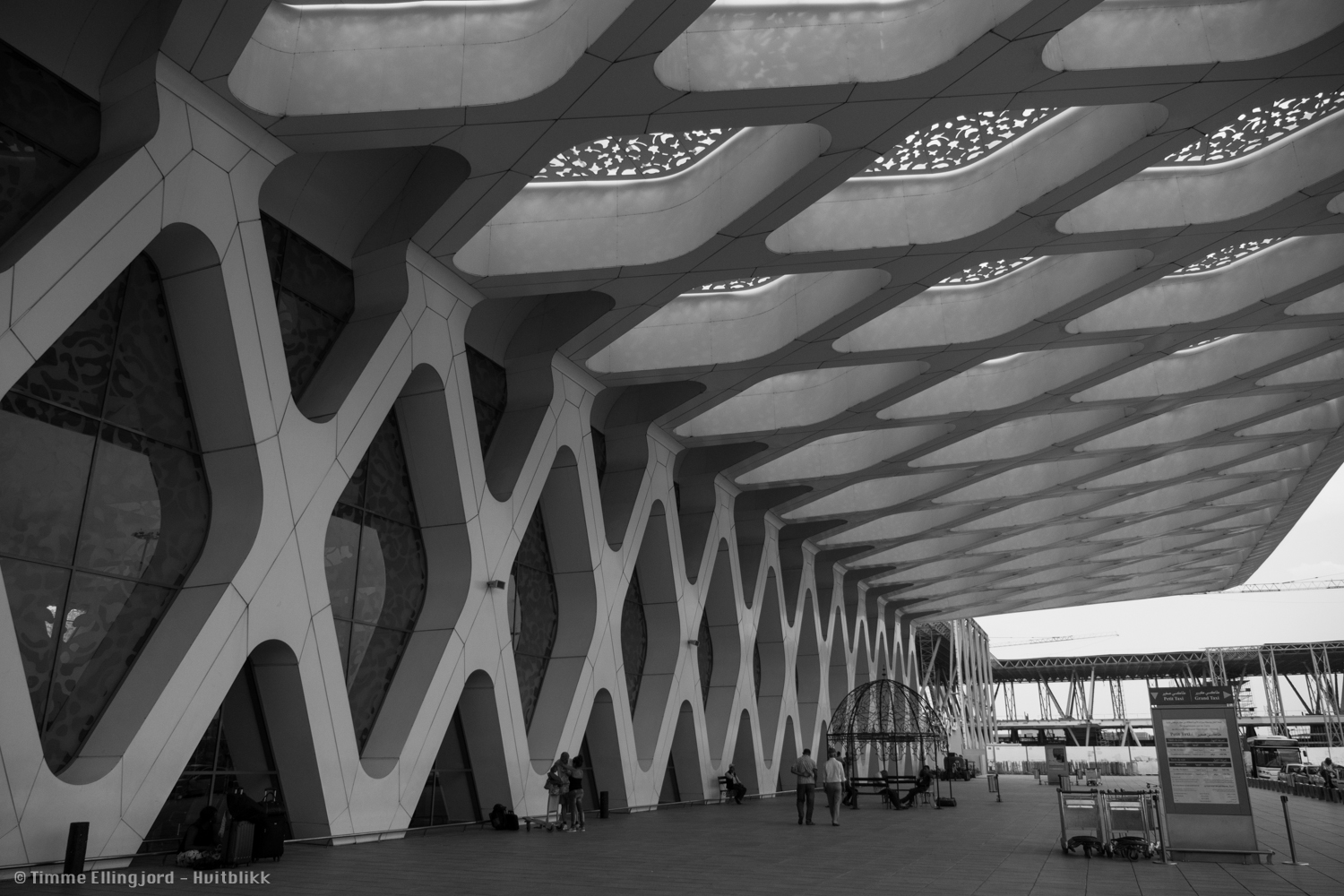   Marrakech airport, pretty cool design - old fashion and new mix 