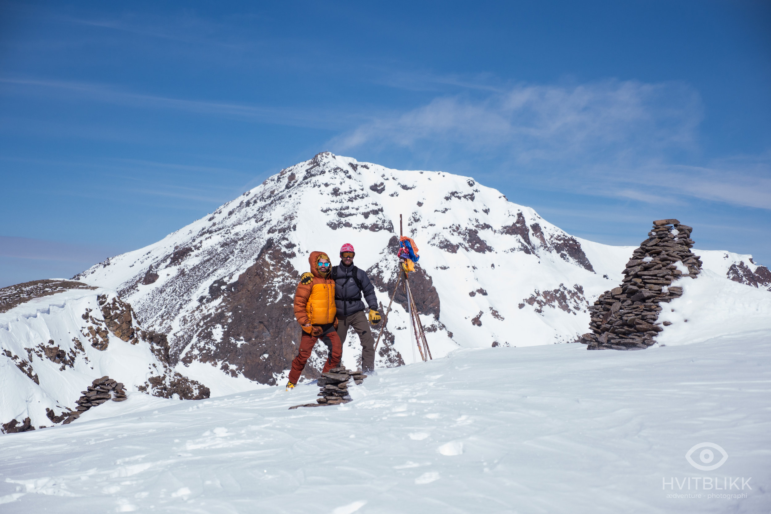  Me and my friend Christoph at the top of the south peak of Aragats 