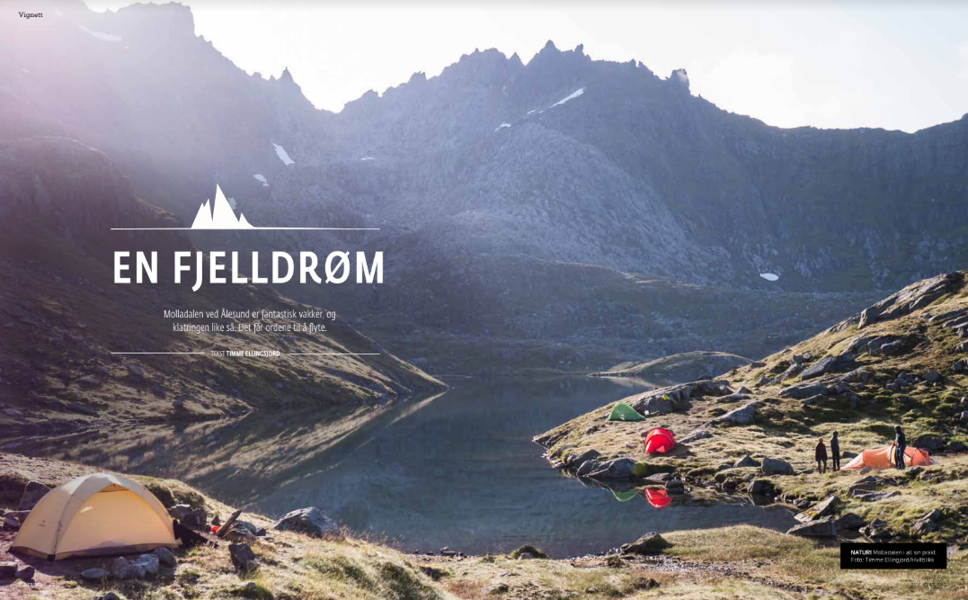 Molladalen - En fjelldrøm. Klatring number 145.