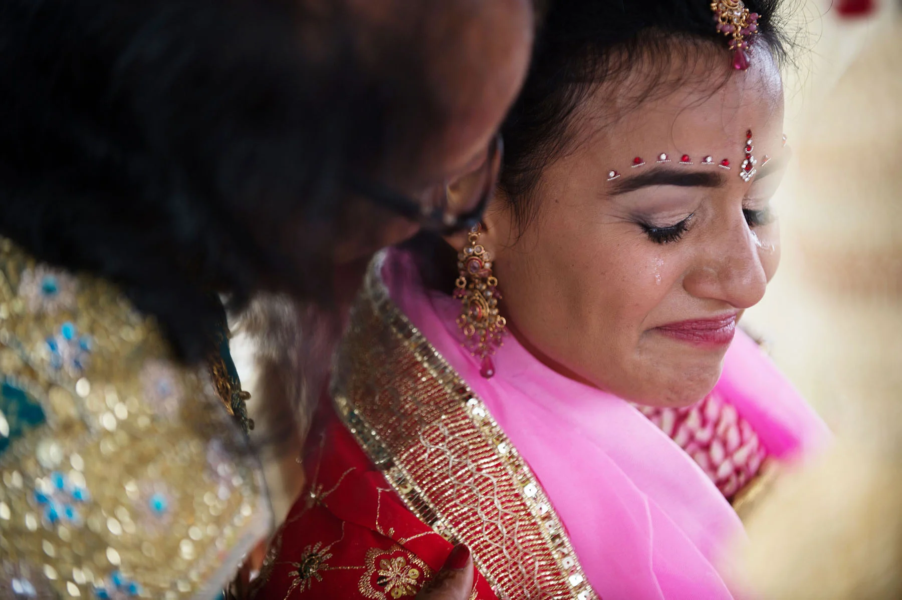 emotional wedding moment