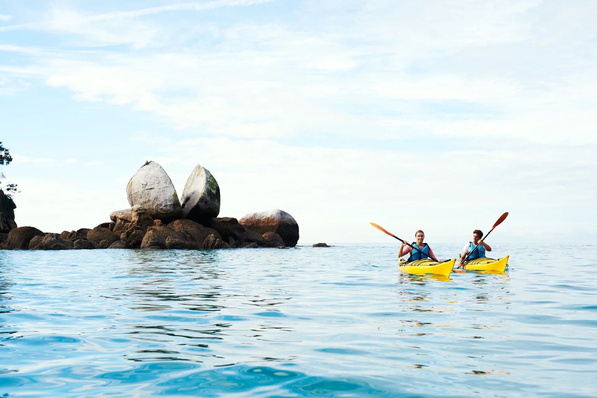 Sea kayaking in Abel Tasman is a fantastic way to explore the coastline.