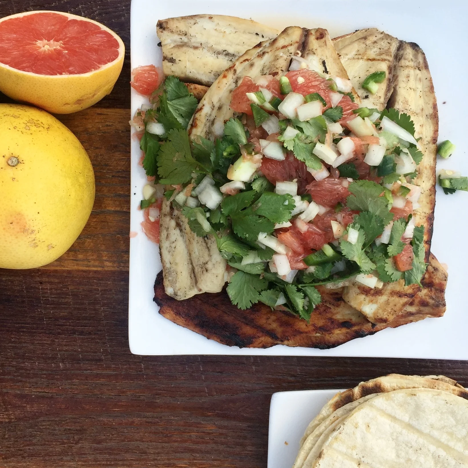 Recipe: Fish Tacos with Grapefruit Salsa