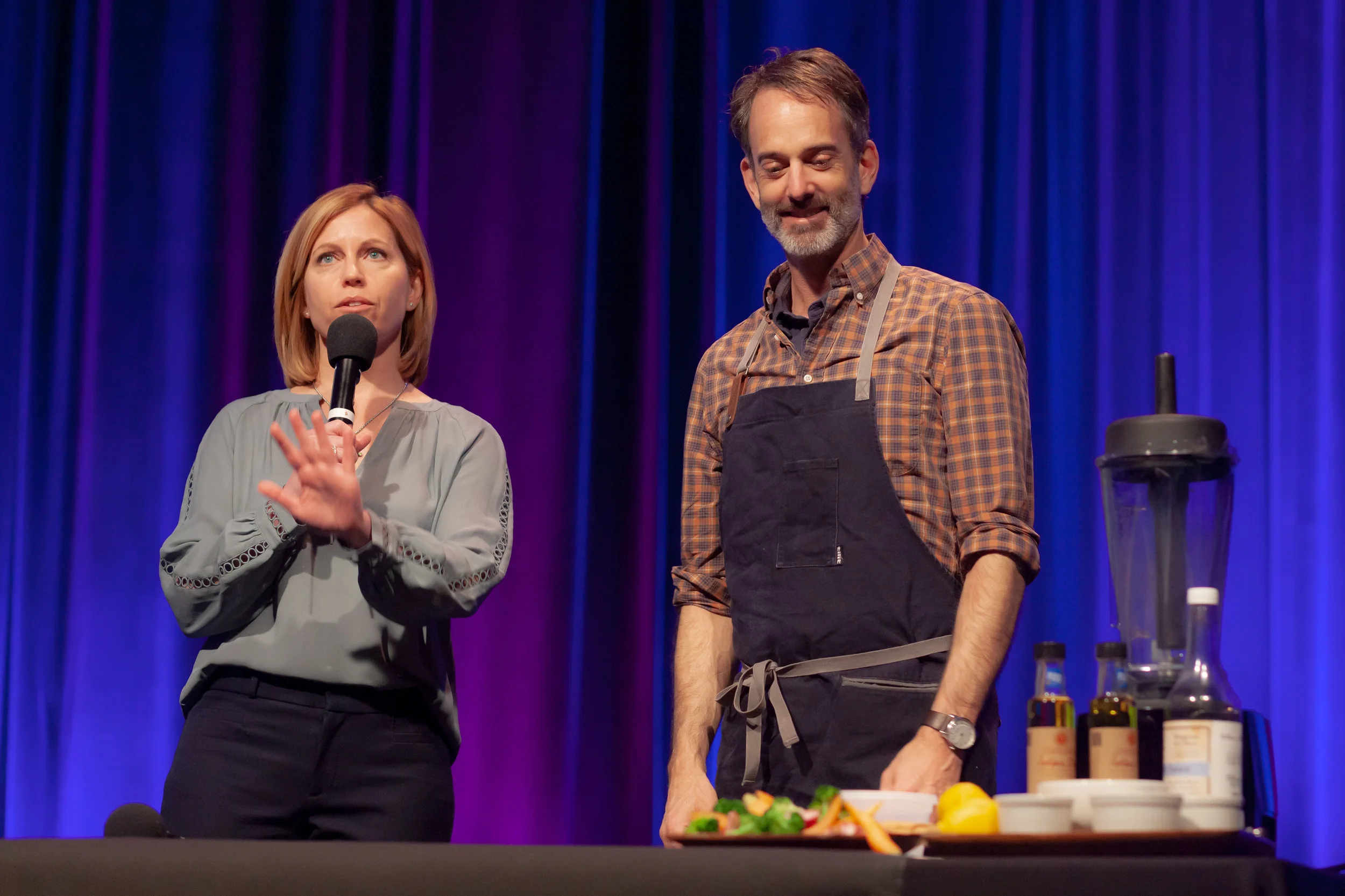 Steven Satterfield of Miller Union demos his incredible tahini made with Oliver Farms oils // Photos by aespinozaphotos.com