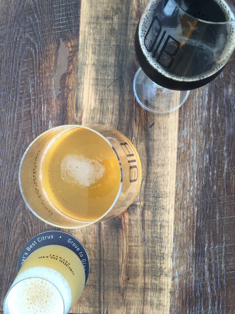 Barrel-aged sour beer at Orchid Island Brewery