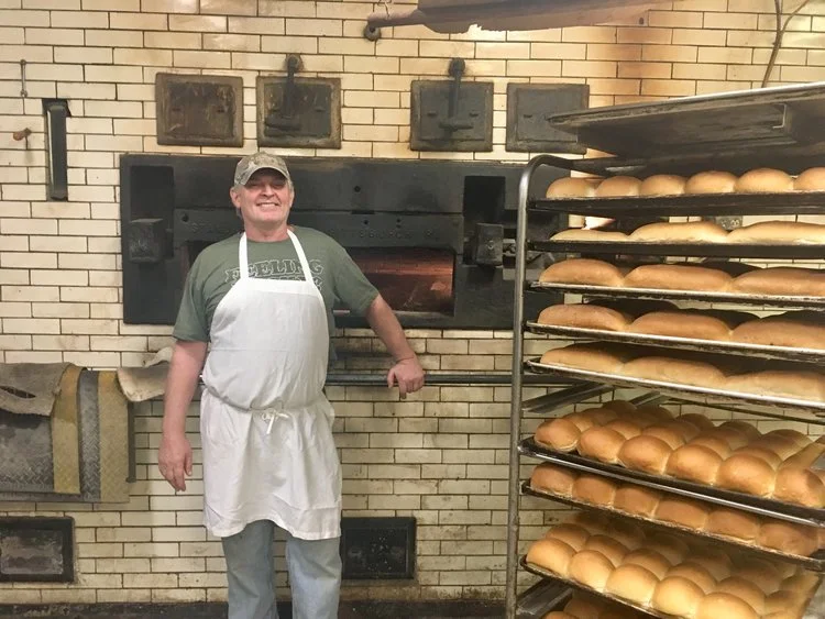 Alex Sanchioli in front of his oven in Bloomfield, Pittsburgh Photo by Emeran Irby