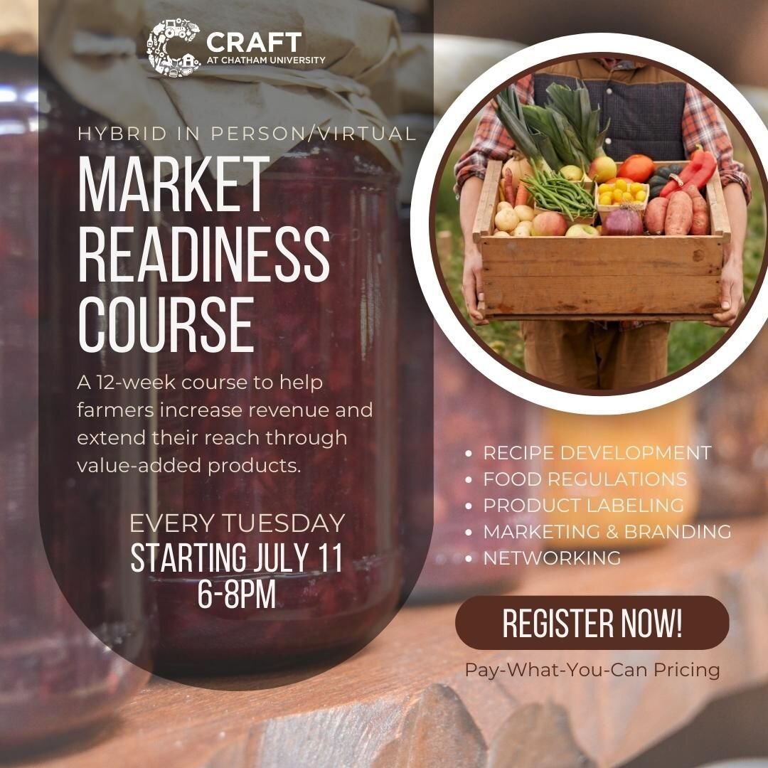 Calling all Pittsburgh-area farmers looking to diversify income through value-added products! We're hosting a 12-week course to guide you through the process. Find out more and register now at the link in our bio.