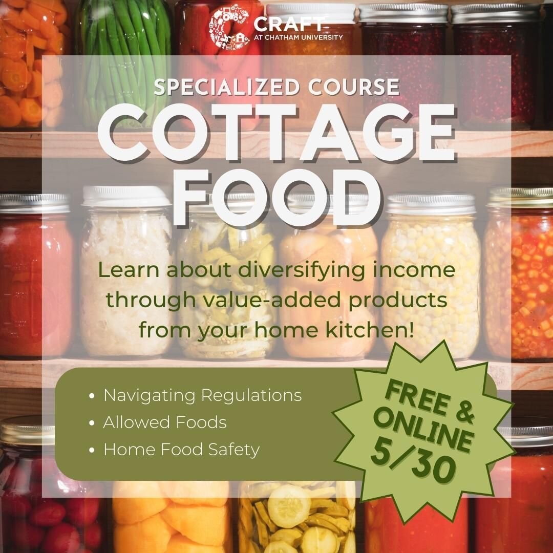 Are you a grower that wants to expand offerings to customers? If you're interested in learning more about using your home or farm kitchen to create value-added products, keep an eye out for our virtual course on Teachable. Learn at your own pace from