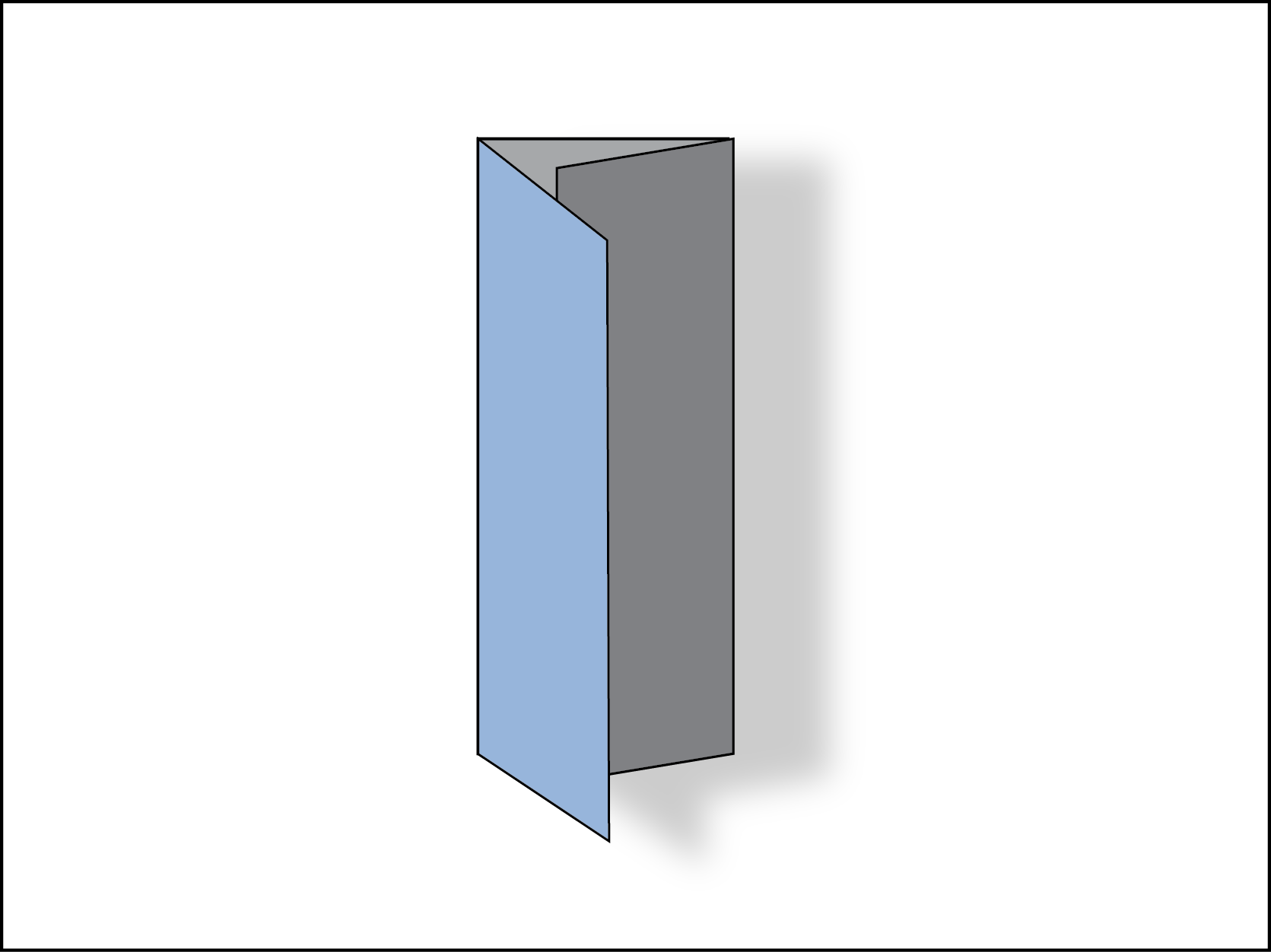 Trifold brochure: barrel fold