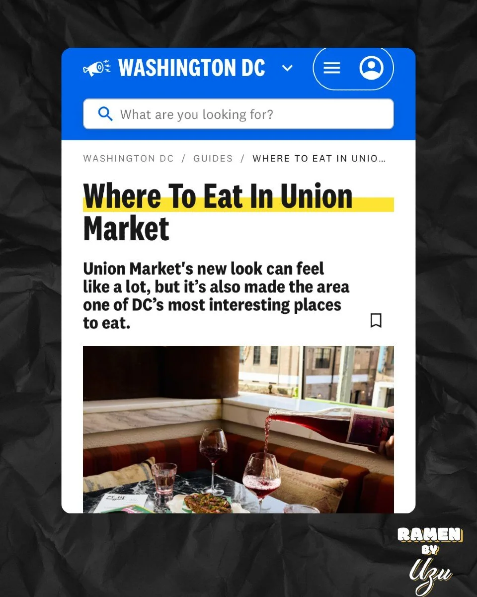 A huge thank-you to @infatuation_dc for highlighting our shoyu ramen at Ramen by UZU in your &lsquo;Where to Eat in Union Market&rsquo; guide. 🍜🍜🍜 To read more: 🔗https://www.theinfatuation.com/washington-dc/guides/best-dishes-union-market?ifsb=ye