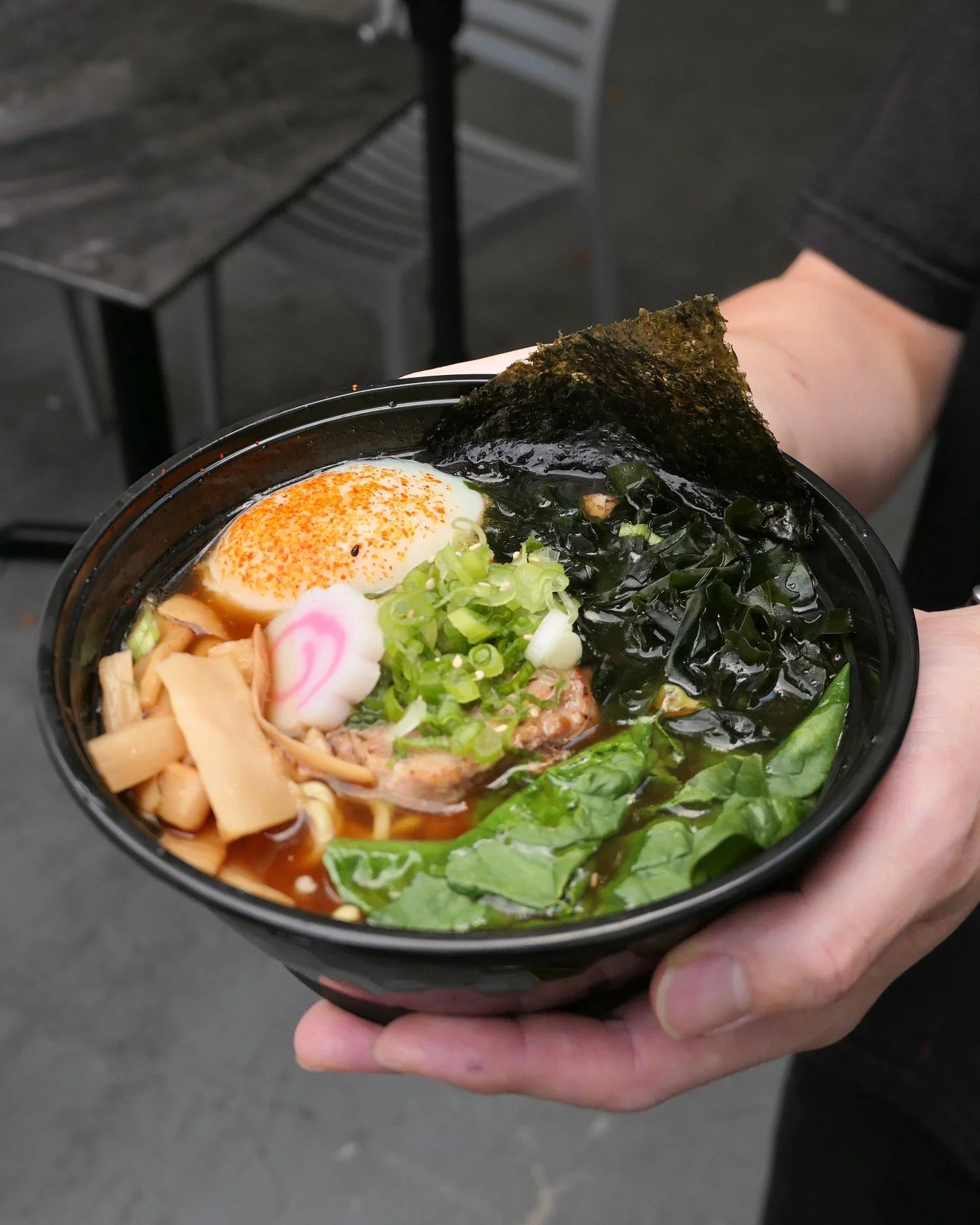 Shoyu Ramen 🍜 Enjoy chicken bone broth with a rich soy sauce base, topped with pork loin, spinach, soft-boiled egg 🥚 , nori, wakame, togarashi, scallions, bamboo shoots, naruto🍥, and sesame seeds. Slurp your way into comfort at Ramen by UZU. 💛

D
