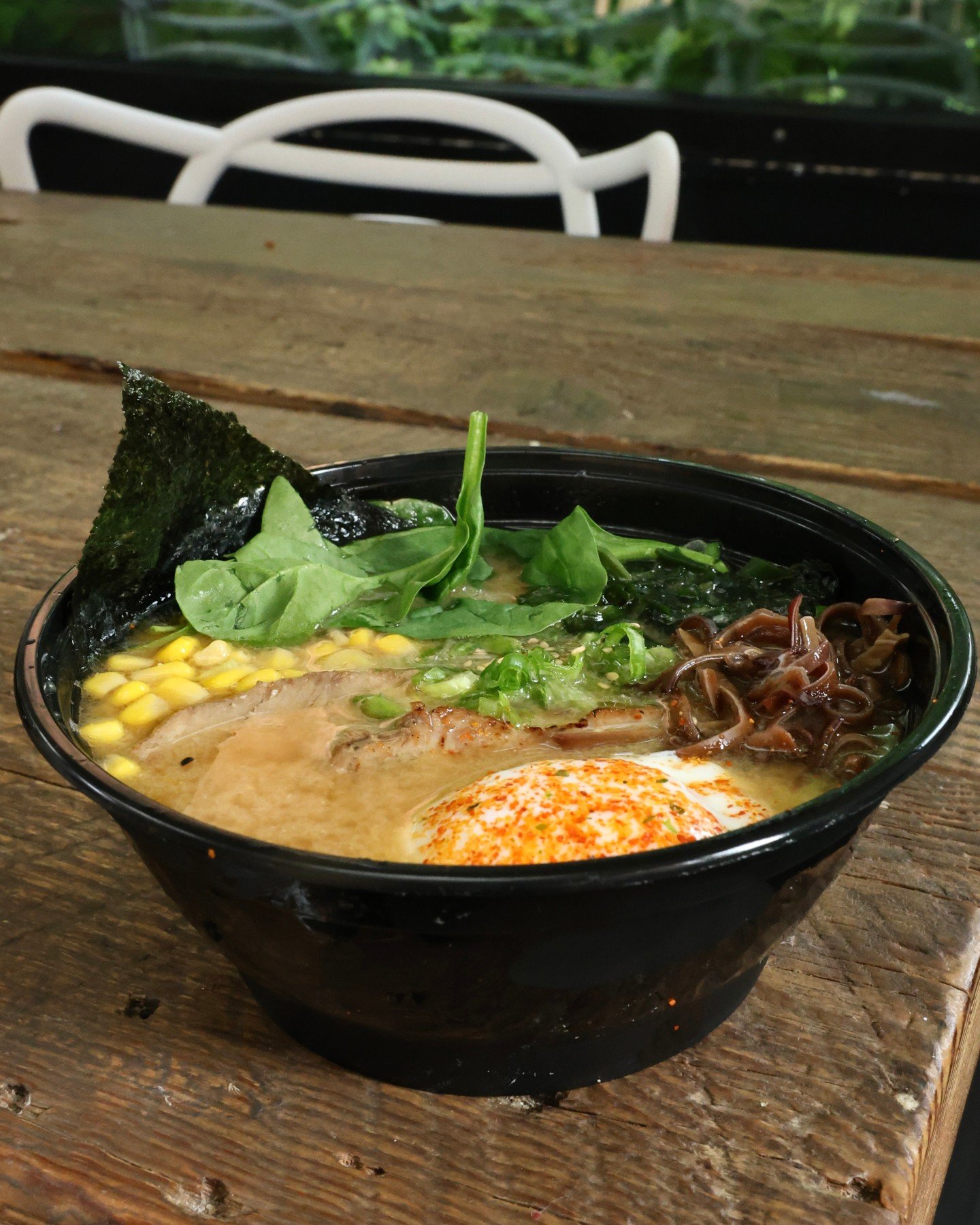 Our miso ramen 🍜 starts with chicken bone broth and miso then gets loaded with pork loin soft egg corn spinach nori wakame wood ear mushroom togarashi scallions and sesame seeds. ✨You don&rsquo;t want to miss this deliciousness in a bowl!

DC📍3210 