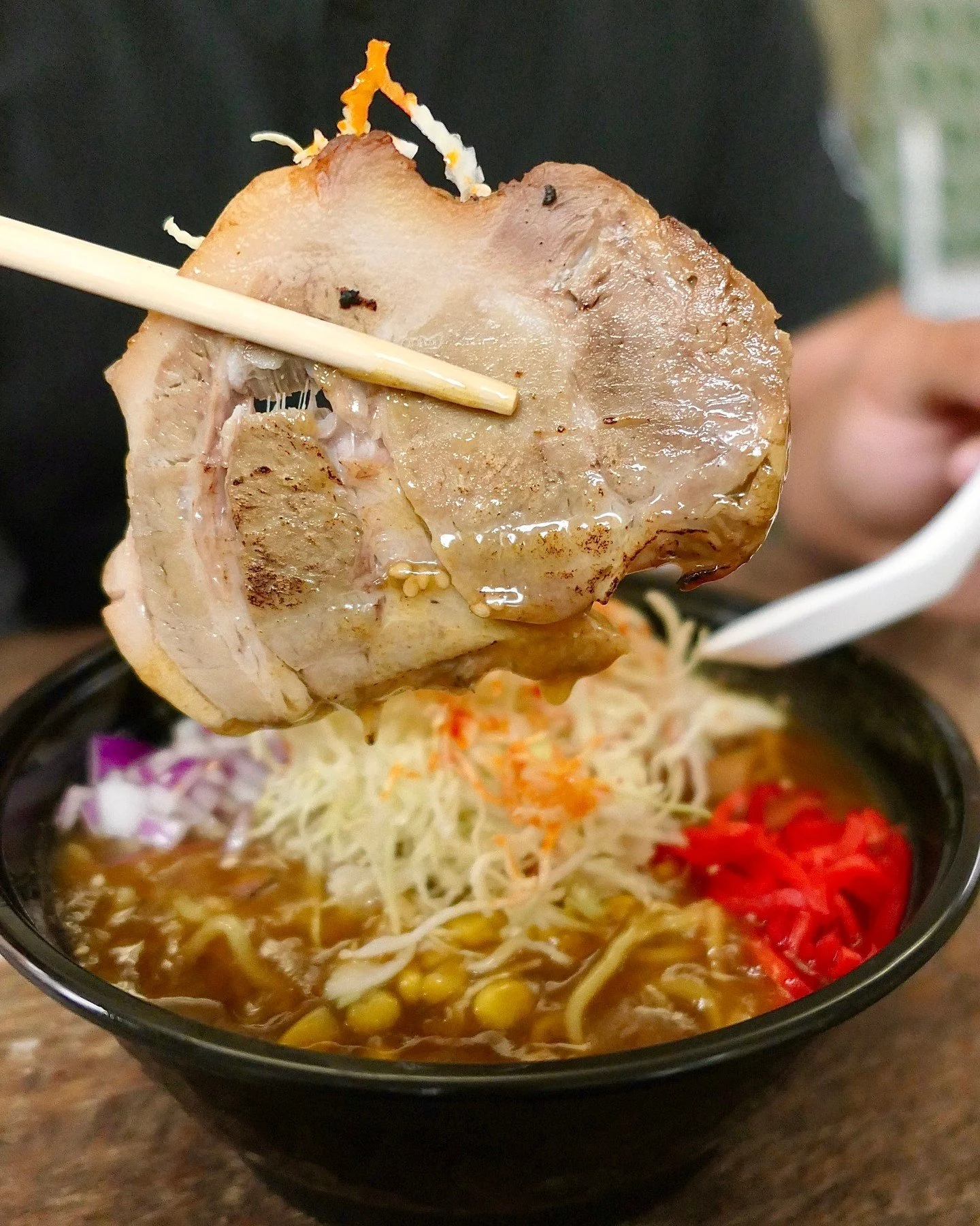 Meat your next go-to comfort meal! 🍜 Grub on our Japanese Curry Ramen topped with pork loin 🤤

DC📍3210 Grace St NW &amp; inside of @unionmarketdc

#washingtondc #georgetowndc #dcramen #unionmarketdc
