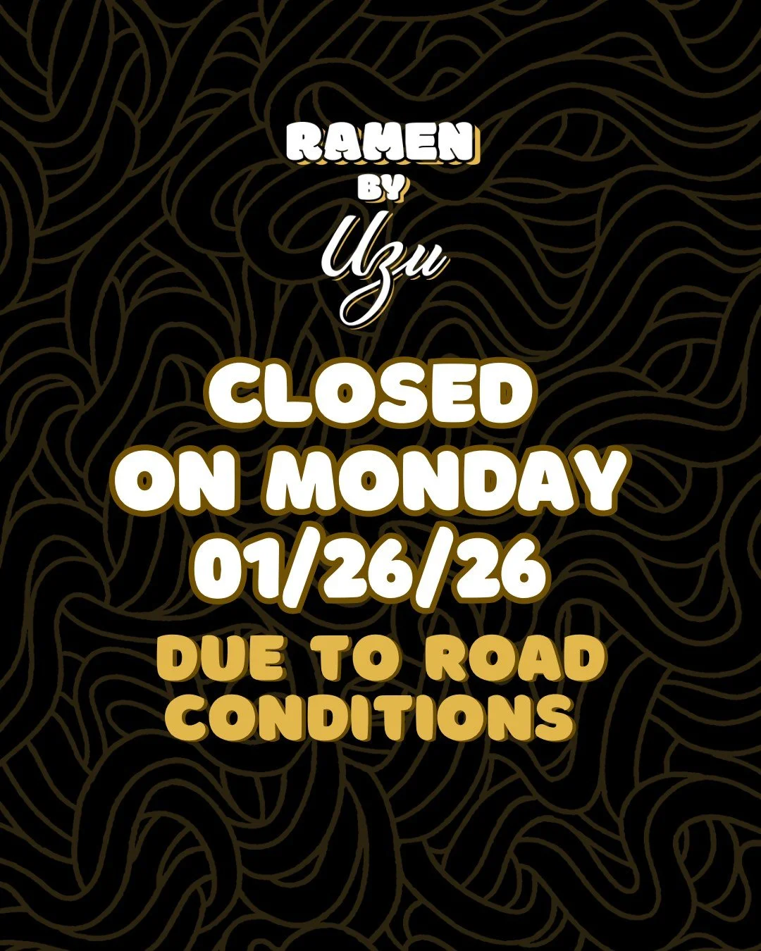 UZUfam, for the safety of our team and customers, we&rsquo;ll be closed today. Please stay safe and warm! ❄️

#washingtondc #georgetowndc #dcramen #unionmarketdc