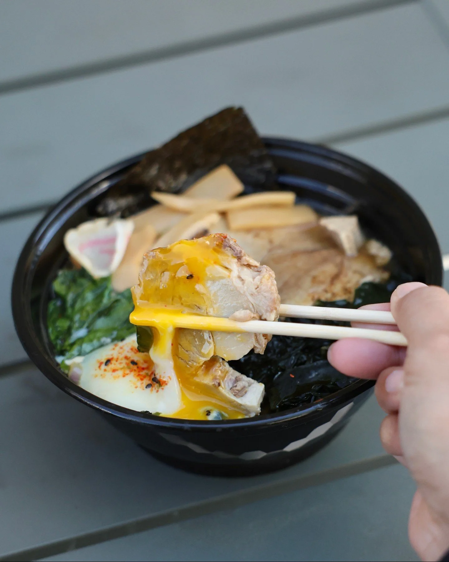 Pull up to Ramen by UZU for the noodles 🍜 , stay for the yolk 🍳pop moment!

DC📍3210 Grace St NW &amp; inside of @unionmarketdc

#washingtondc #georgetowndc #dcramen #unionmarketdc