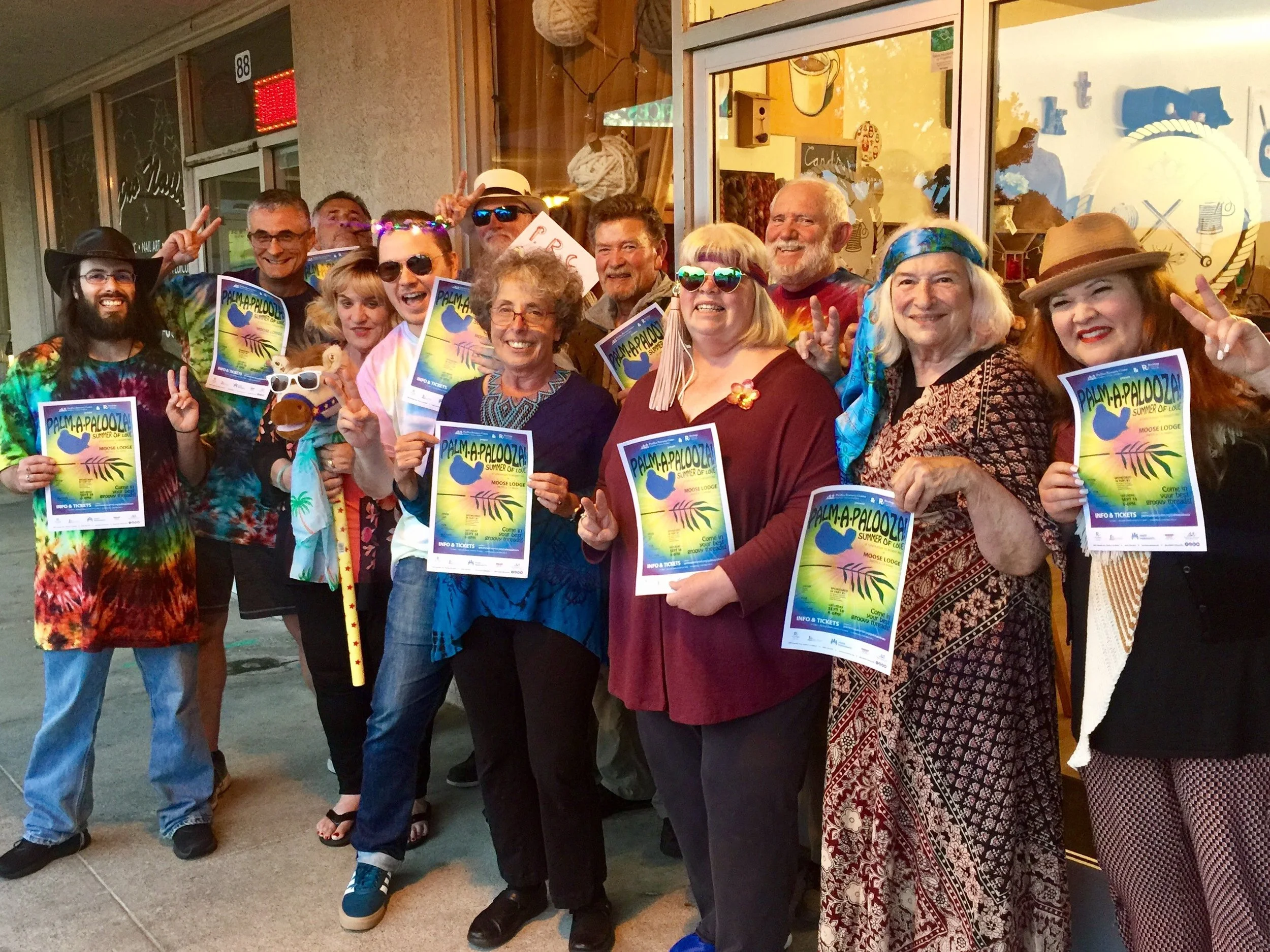Recology of the Coast General Manager Chris Porter with members of Pacifica Resource Center’s Staff and Board at The Royal Bee Yarn Co. 2019.