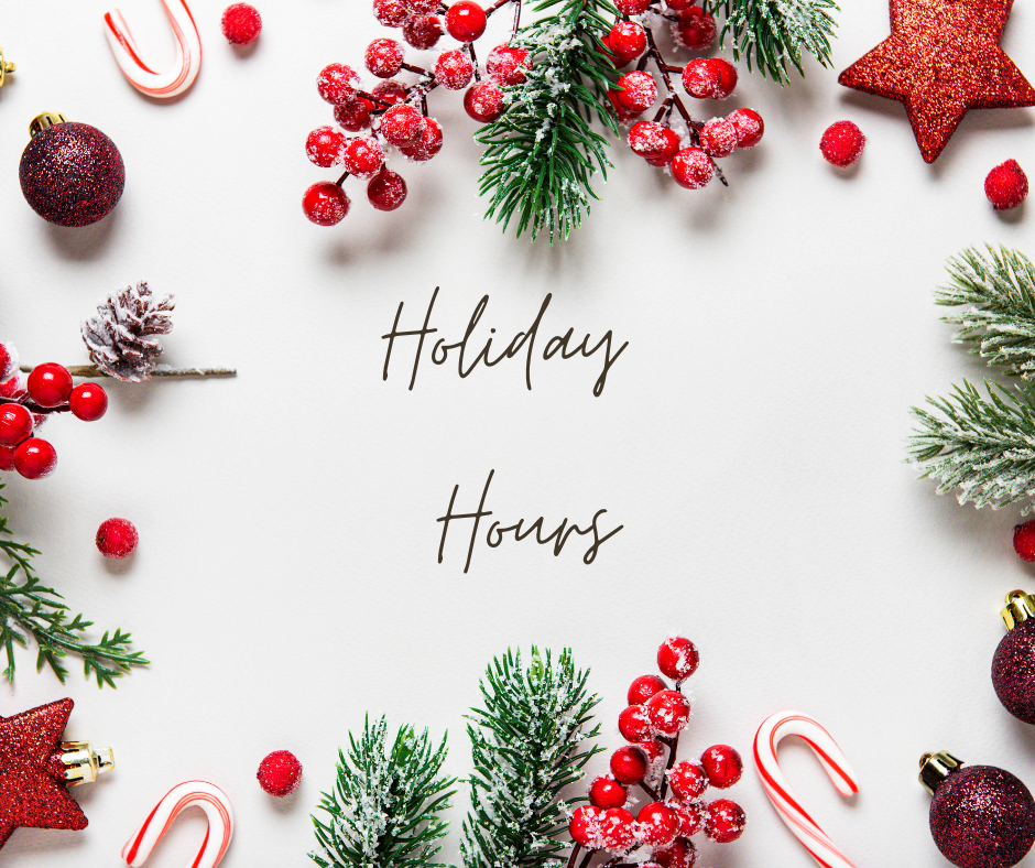 PRC 2025 Holiday Hours