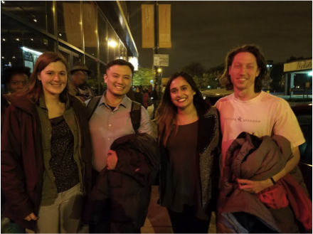 A student-organized outing to view a recording of The Moth at the Promontory