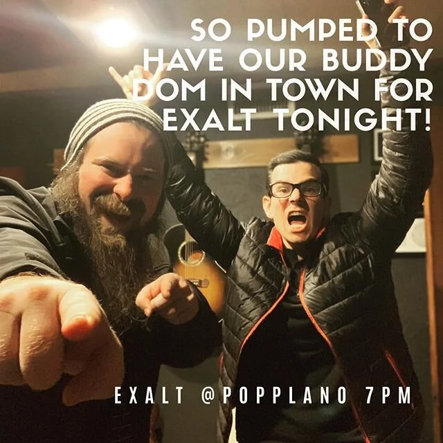 So pumped to kick off the new year with our buddy @domquagliajr 
This bro is fire. If you are free tonight come out to prince of peace at 7pm!
#exalt #davemooremusic