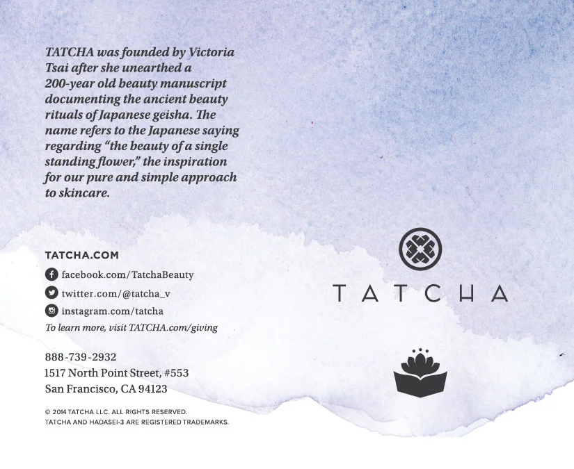  Booklet design for TATCHA 