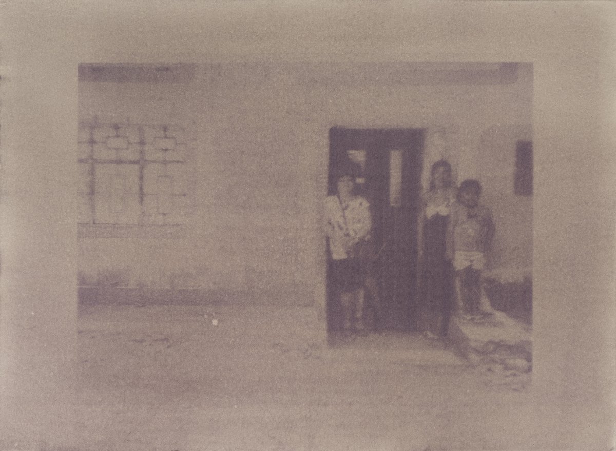   Outside my aunt’s house,  2020 Anthotype made with purple corn 11x15” 