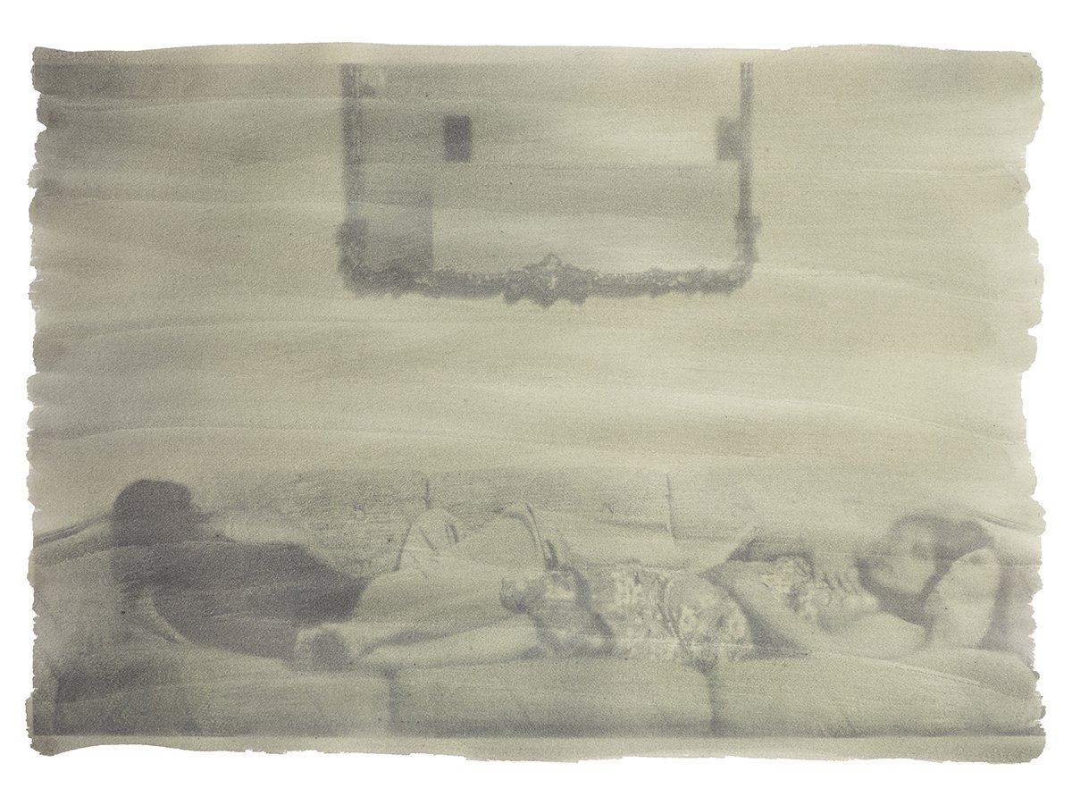   A Couch En Nueva York – I  2022 Anthotype made with purple corn 30x22" 
