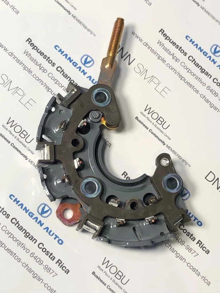 Kit de Reparación de Generador o Alternador generador de energía. Placa de diodos, Regulador, Soporte y Carbones. Changan Benni 1.0cc. (Disponible para entrega inmediata).