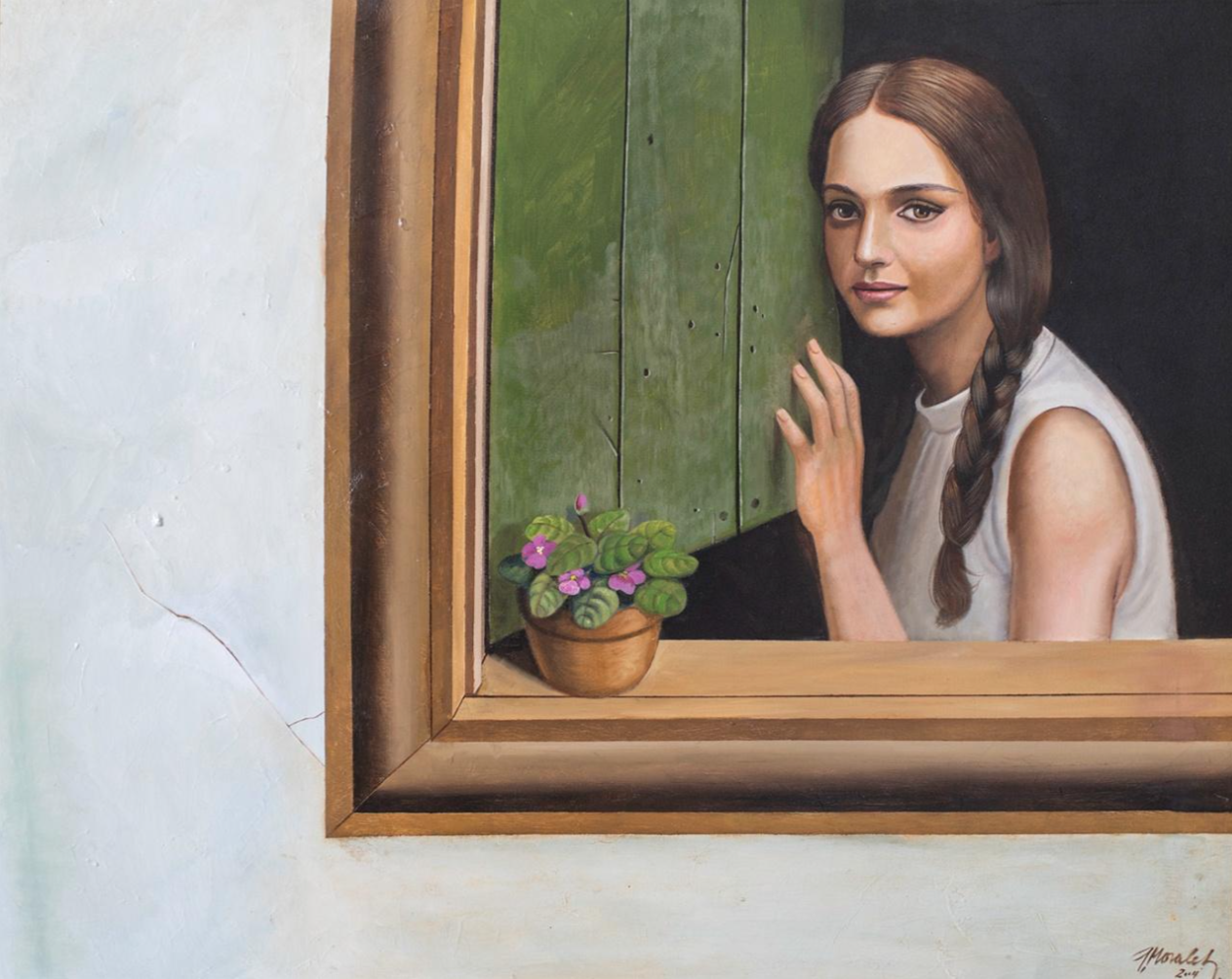 Joven en ventana