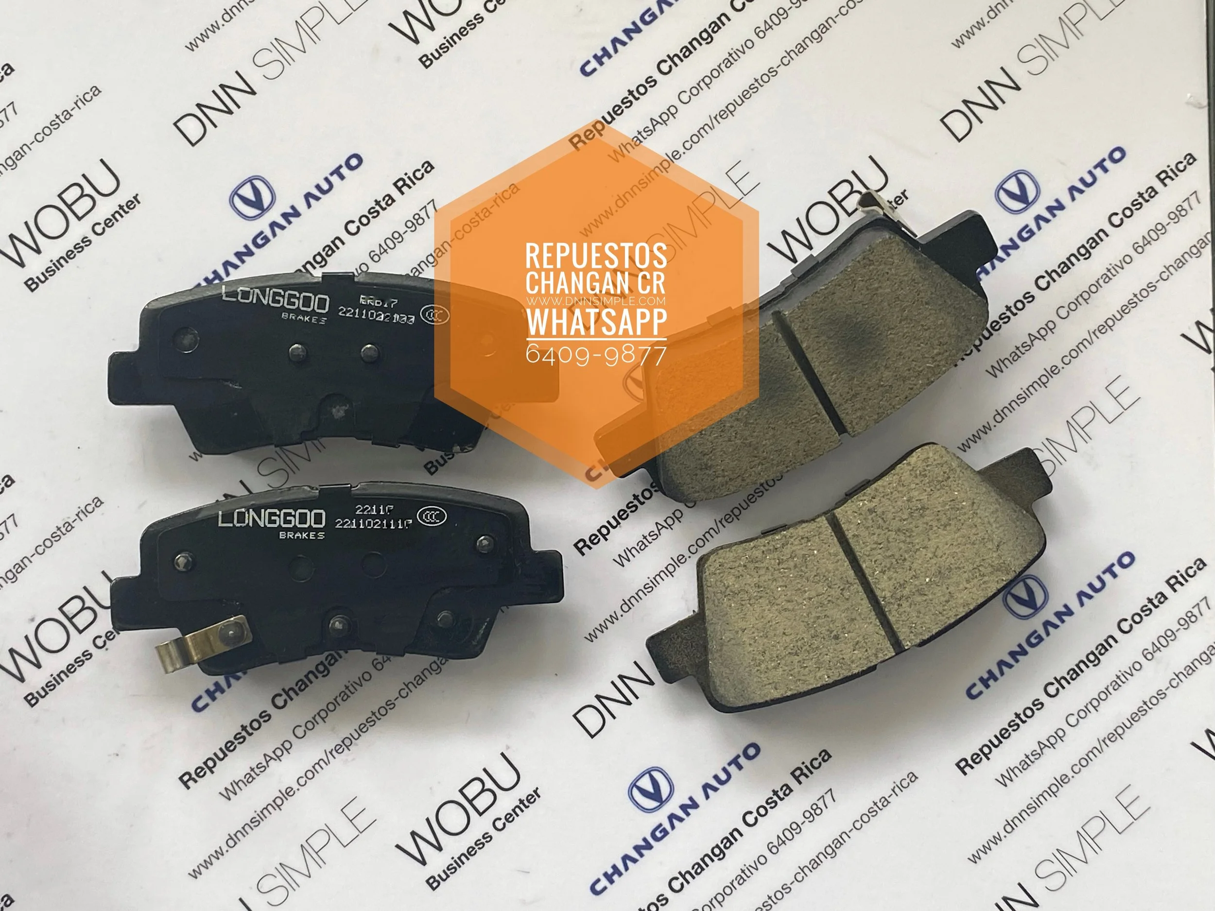 Fibras pastillas de seguridad de freno traseras Changan para Changan CS35 1.6cc. (Disponible para entrega inmediata).