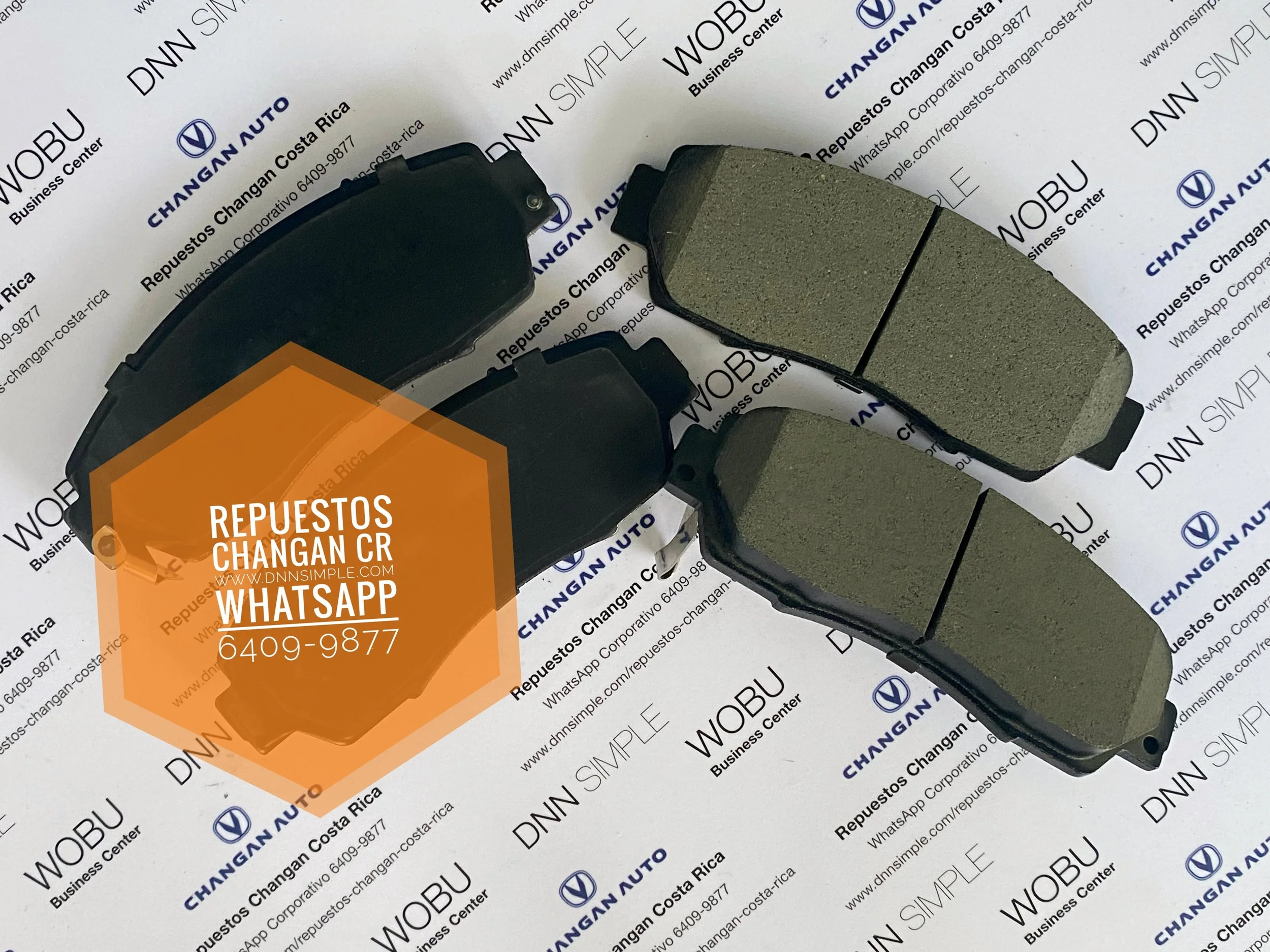 Fibras pastillas de freno delanteras y traseras para Changan CS 75 (Disponible para entrega inmediata).