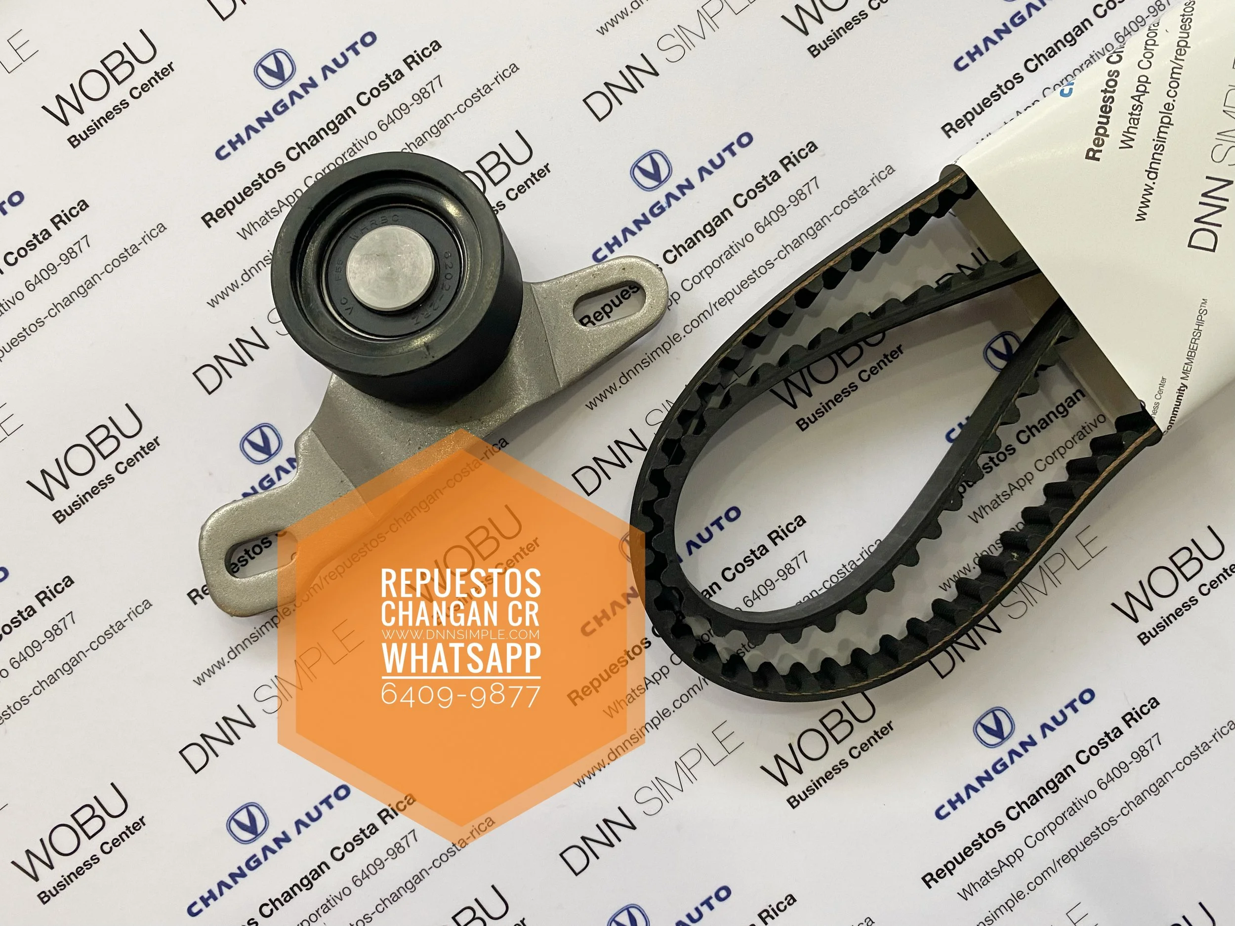 Kit de reparación de distribución. Faja de distribución y rol tensor. Changan Benni 1.0cc. (Disponible para entrega inmediata).