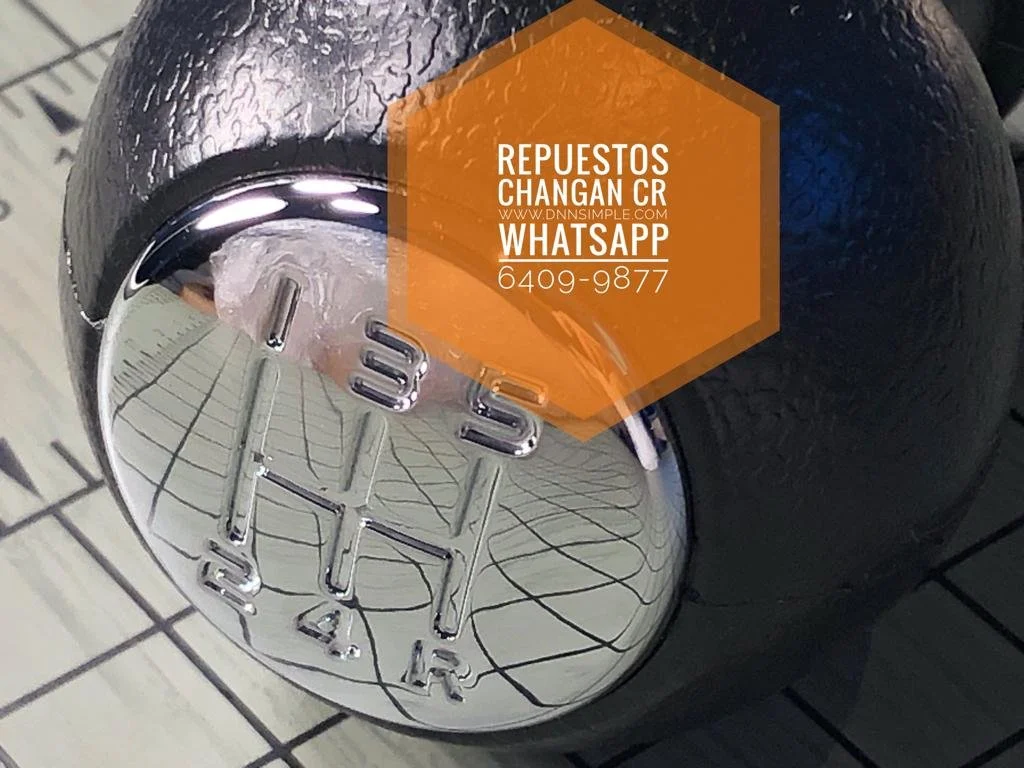 Perilla palanca de cambios marchas y cobertor para transmisión manual. Changan Benni 1.0 cc. (Disponible para entrega inmediata).