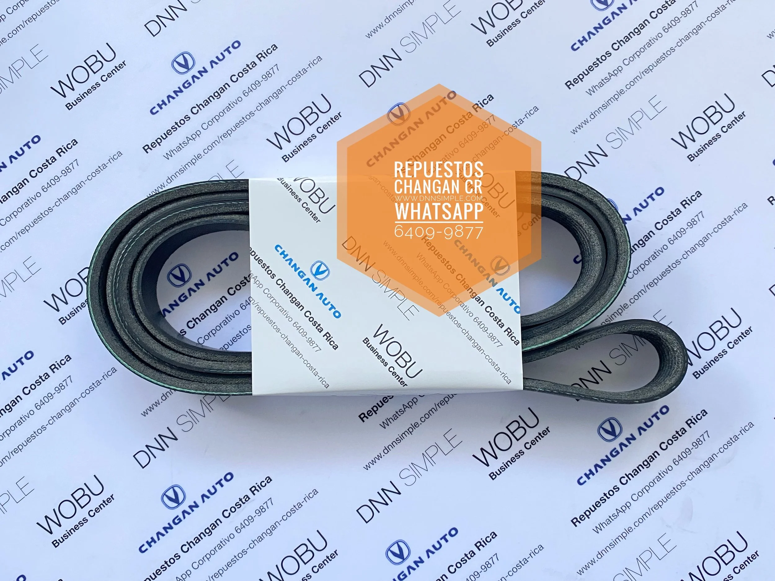 Faja de distribución de accesorios -A/C Aire Acondicionado, Alternador, Dirección Hidráulica-. Changan CS 35. (Disponible para entrega inmediata).