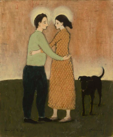 lovers with the dog