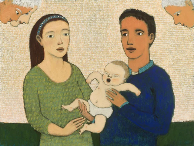 Holy Family and an angry baby