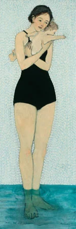 Mother and child bathers