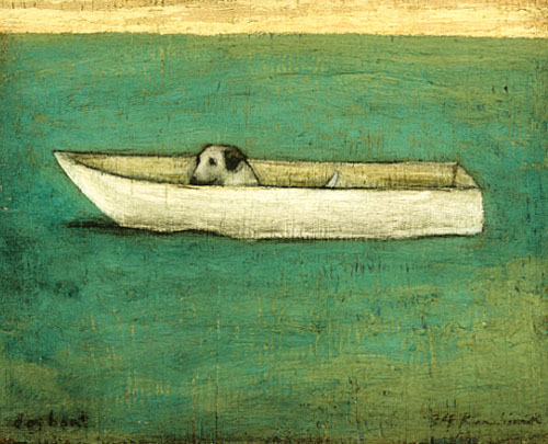 "dog boat"