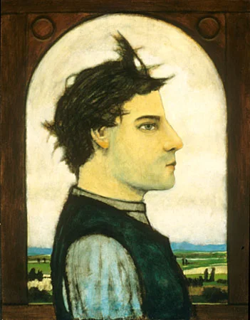 Man with disheveled hair