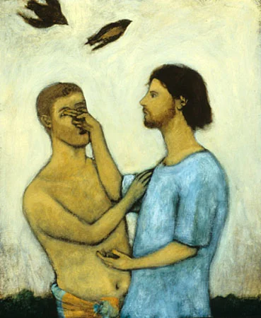 Christ healing a blind man