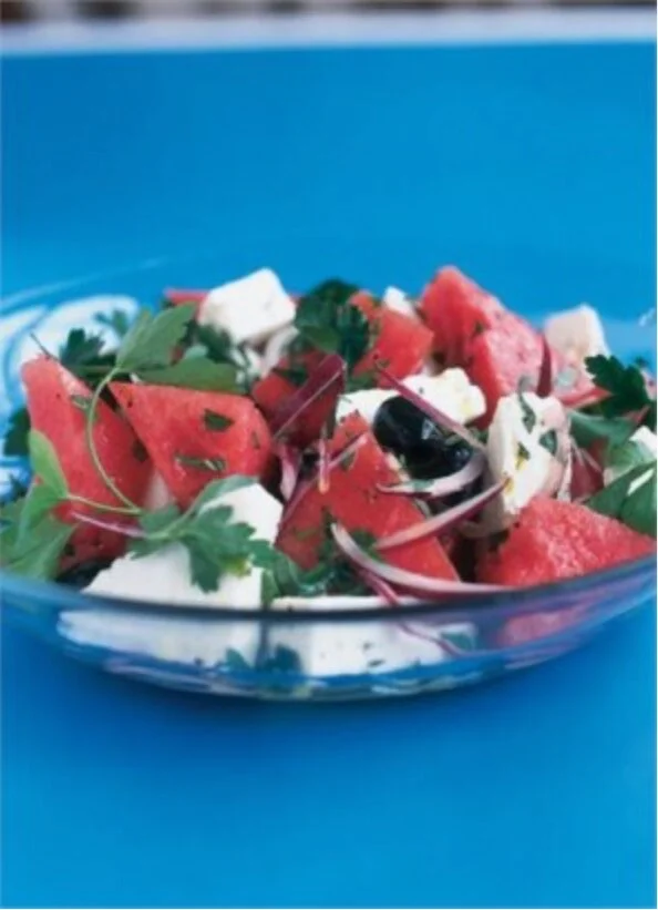 eating: watermelon salad