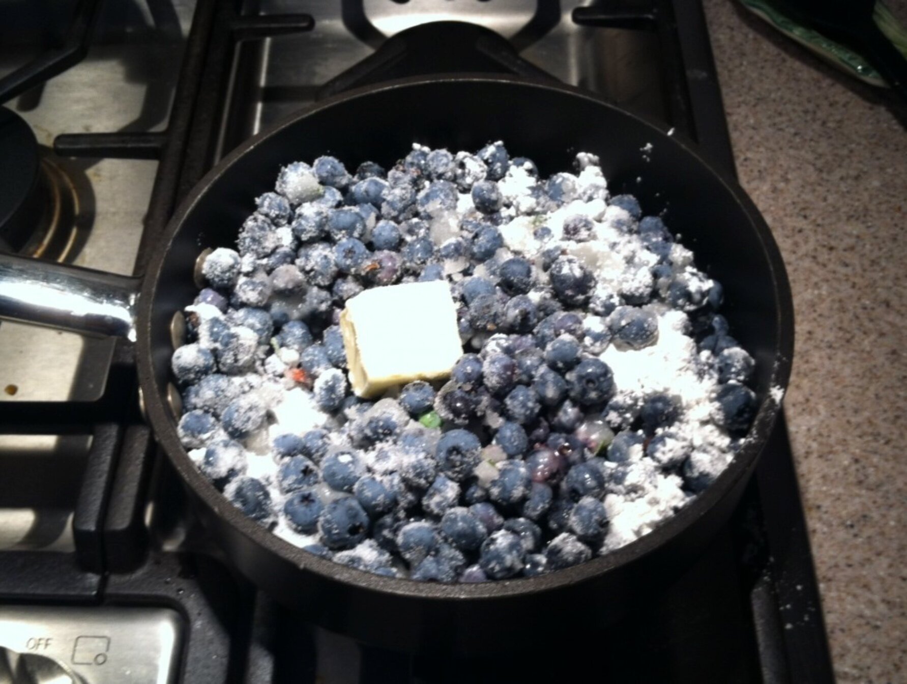 baking with blueberries