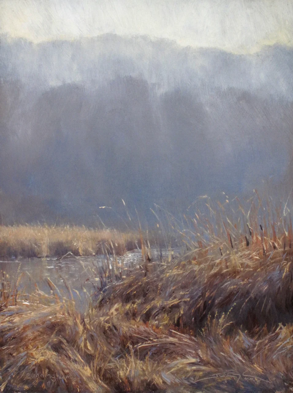 "Surrendering the Frost", 16"x12", Oil on Mounted Linen, Private Collection “ Finalist ” for Raymar Fine Art Competition, November 2009