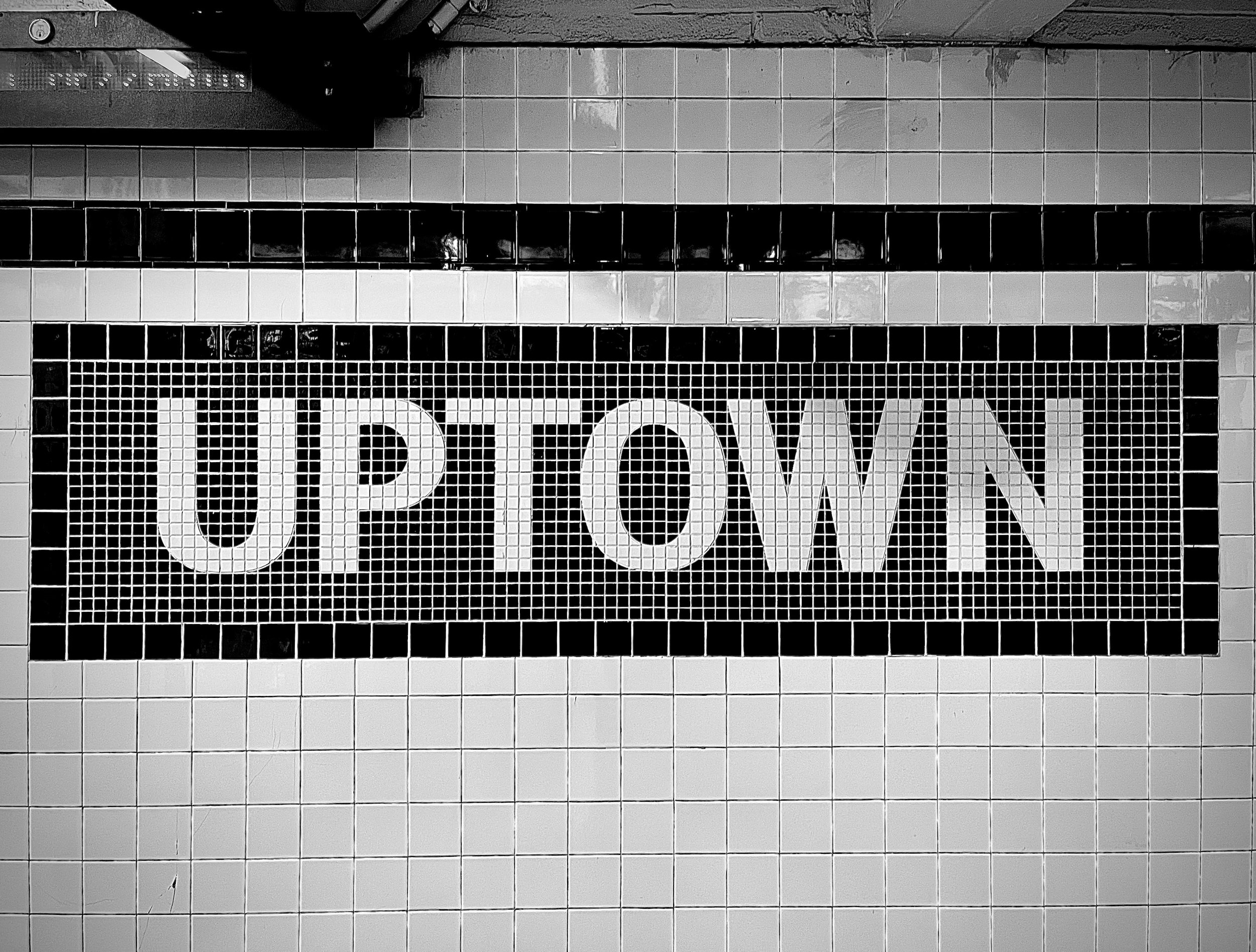 Uptown mural in the subway
