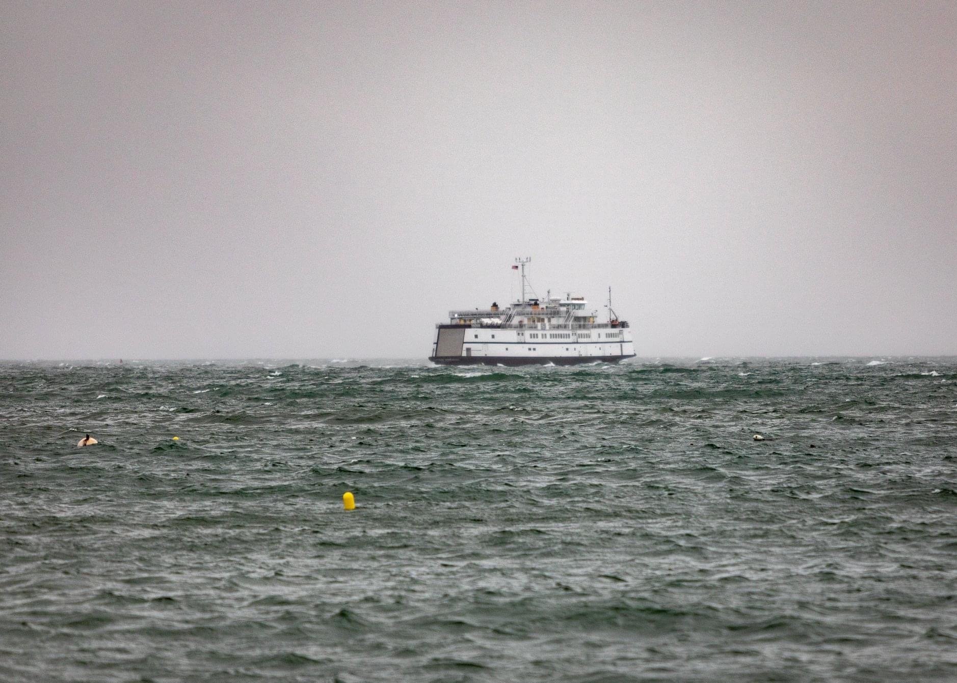 Ferry headed into storm, Martha's Vineyard