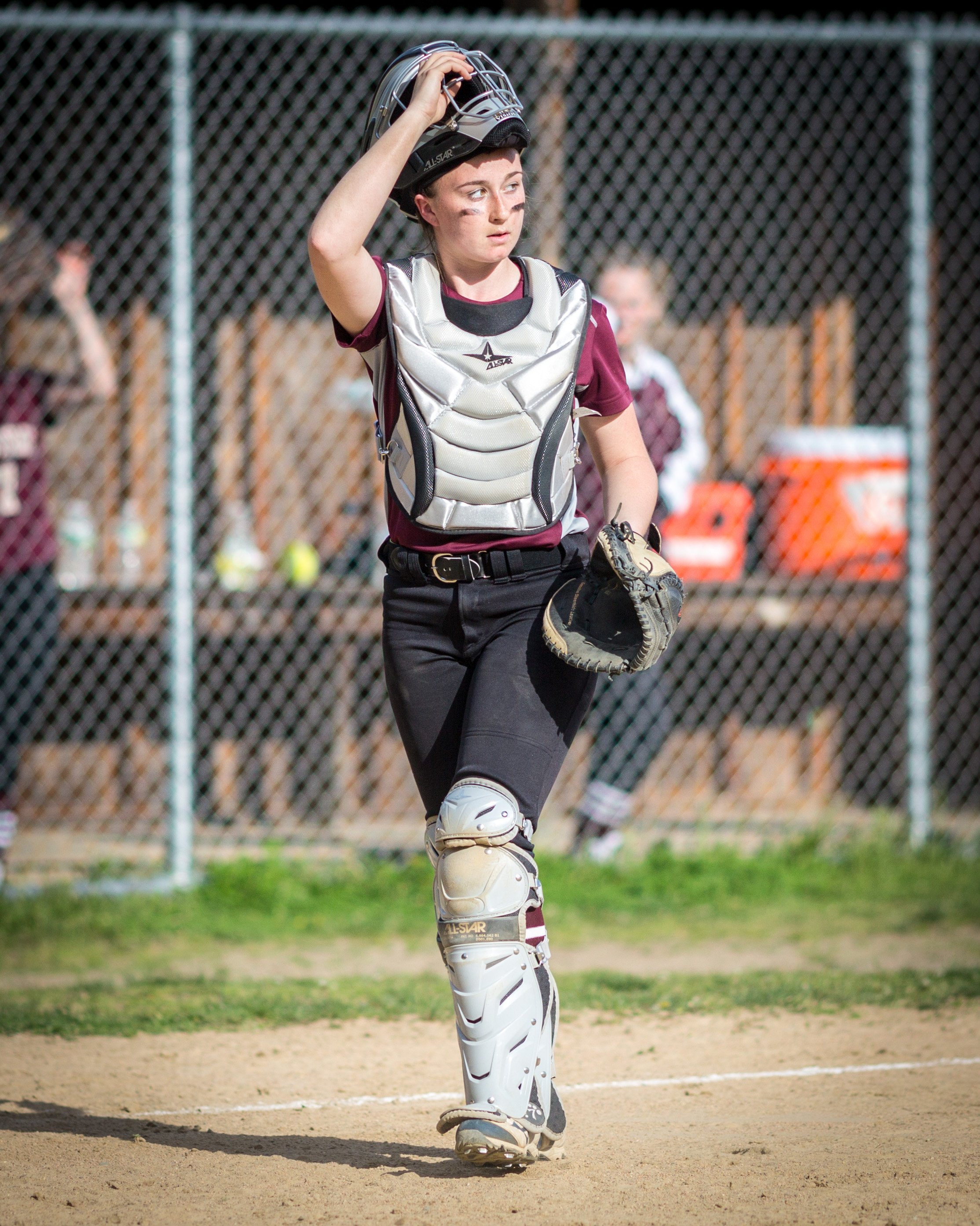 High school catcher, May 2018.